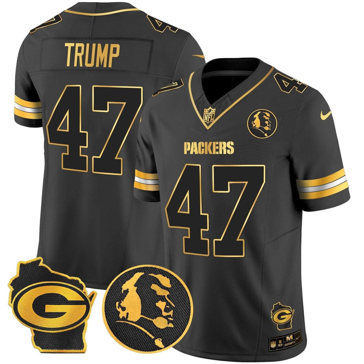 GB John Madden & Home Patch Gold Vapor Limited Jersey