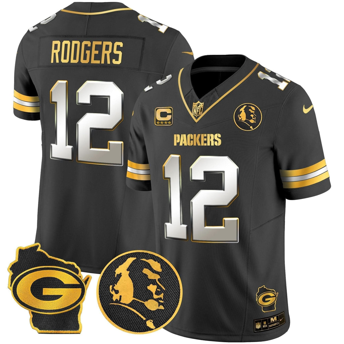 GB John Madden & Home Patch Gold Vapor Limited Jersey