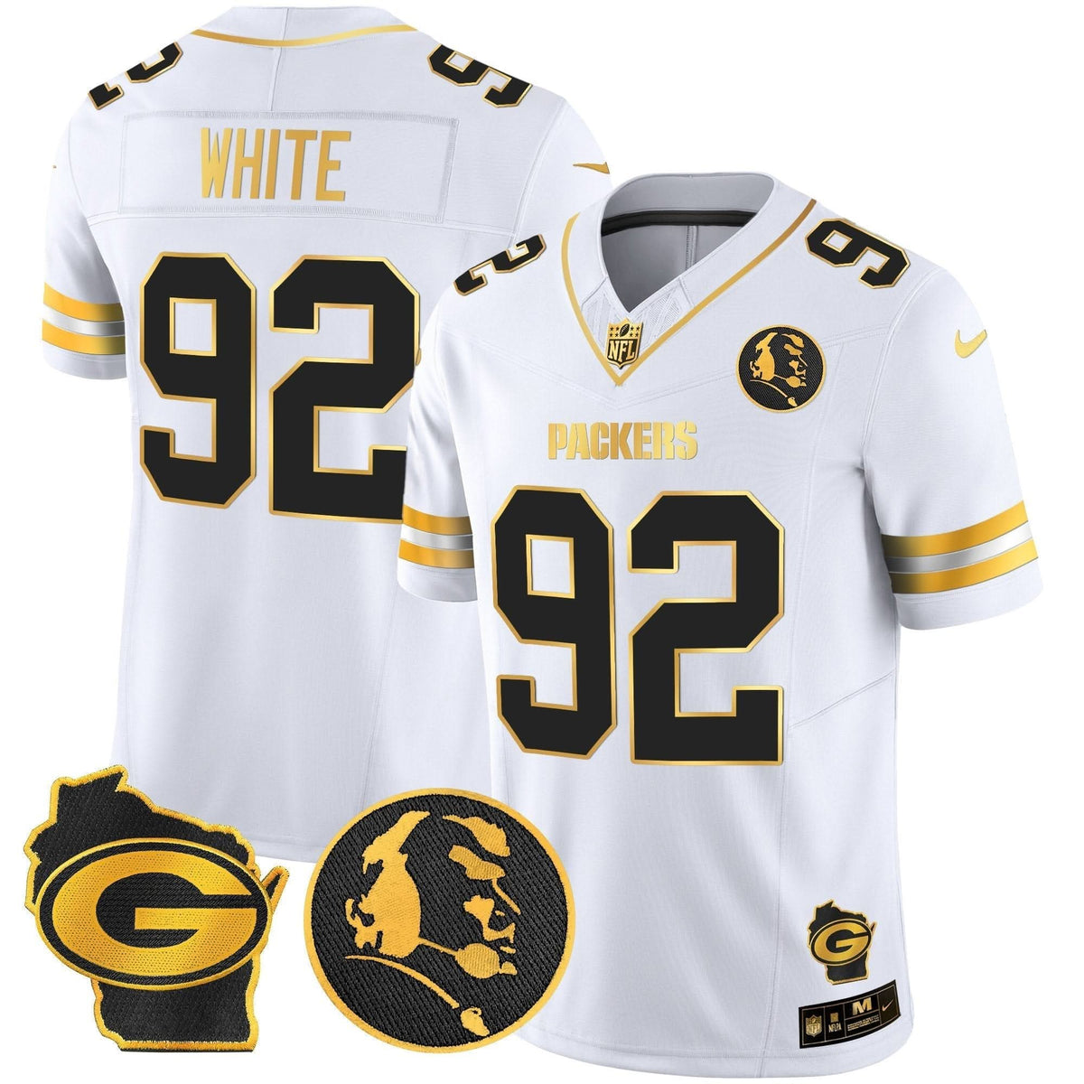 GB John Madden & Home Patch Gold Vapor Limited Jersey