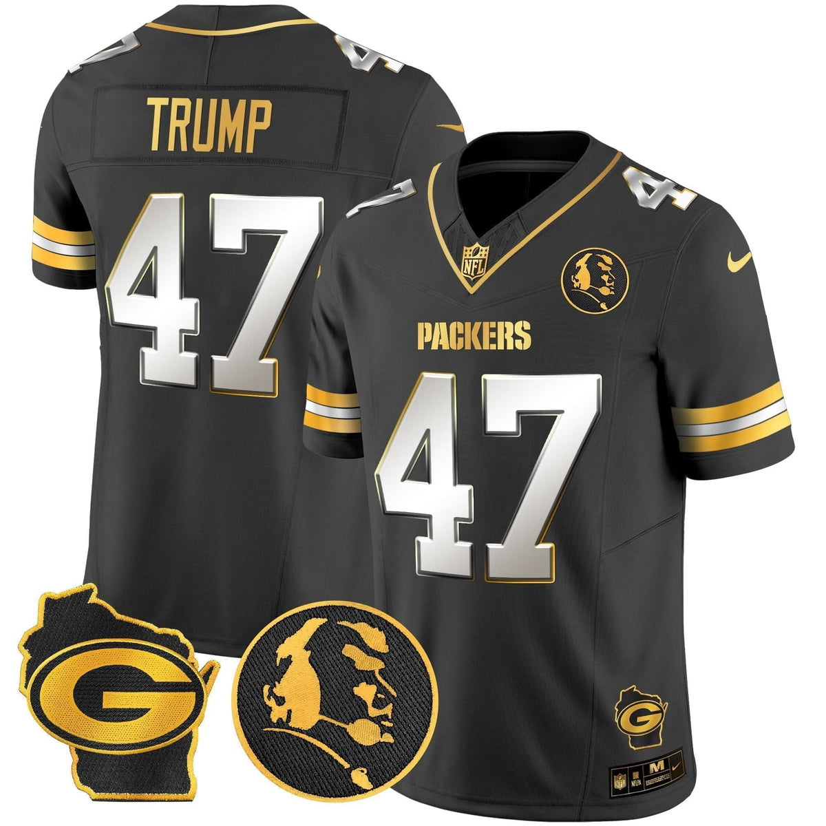 GB John Madden & Home Patch Gold Vapor Limited Jersey