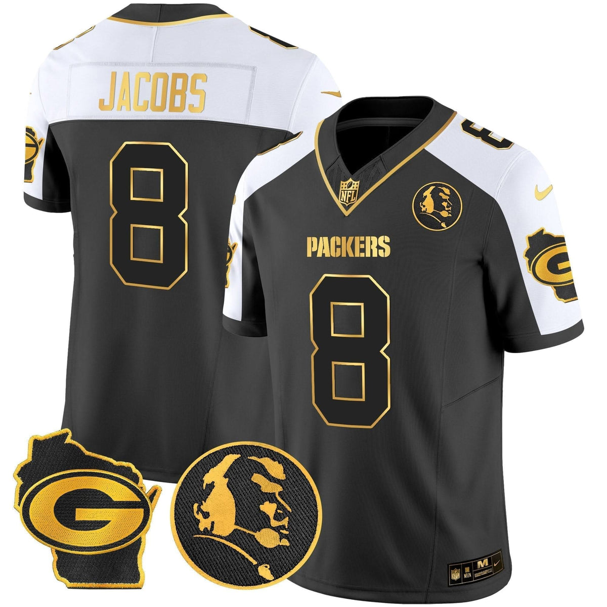 GB John Madden & Home Patch Gold Vapor Limited Jersey