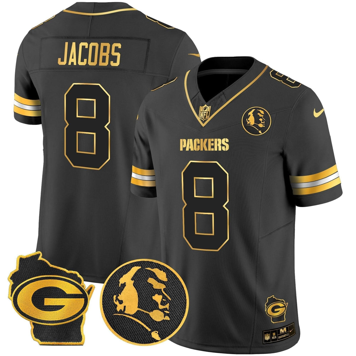 GB John Madden & Home Patch Gold Vapor Limited Jersey
