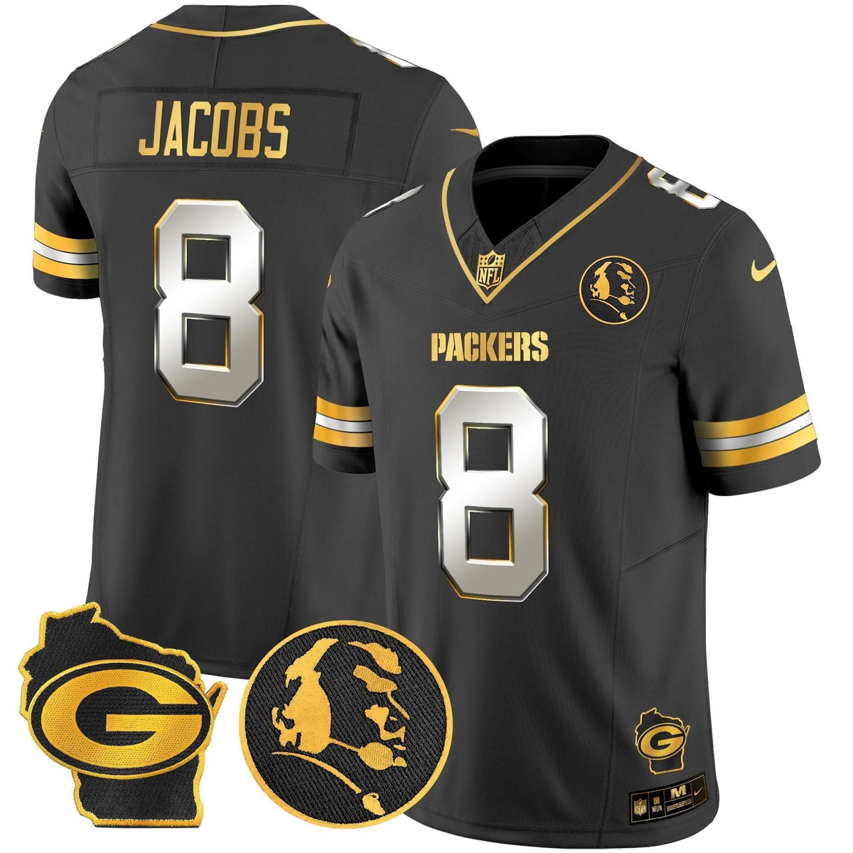 GB John Madden & Home Patch Gold Vapor Limited Jersey