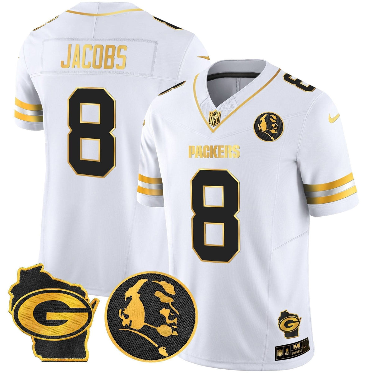 GB John Madden & Home Patch Gold Vapor Limited Jersey