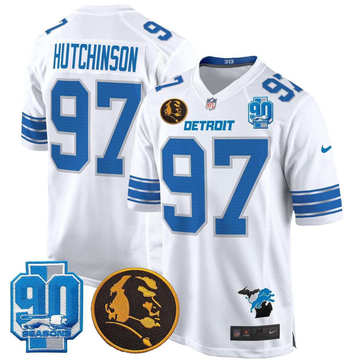 DET 2024 90th & John Madden Patch Game Jersey