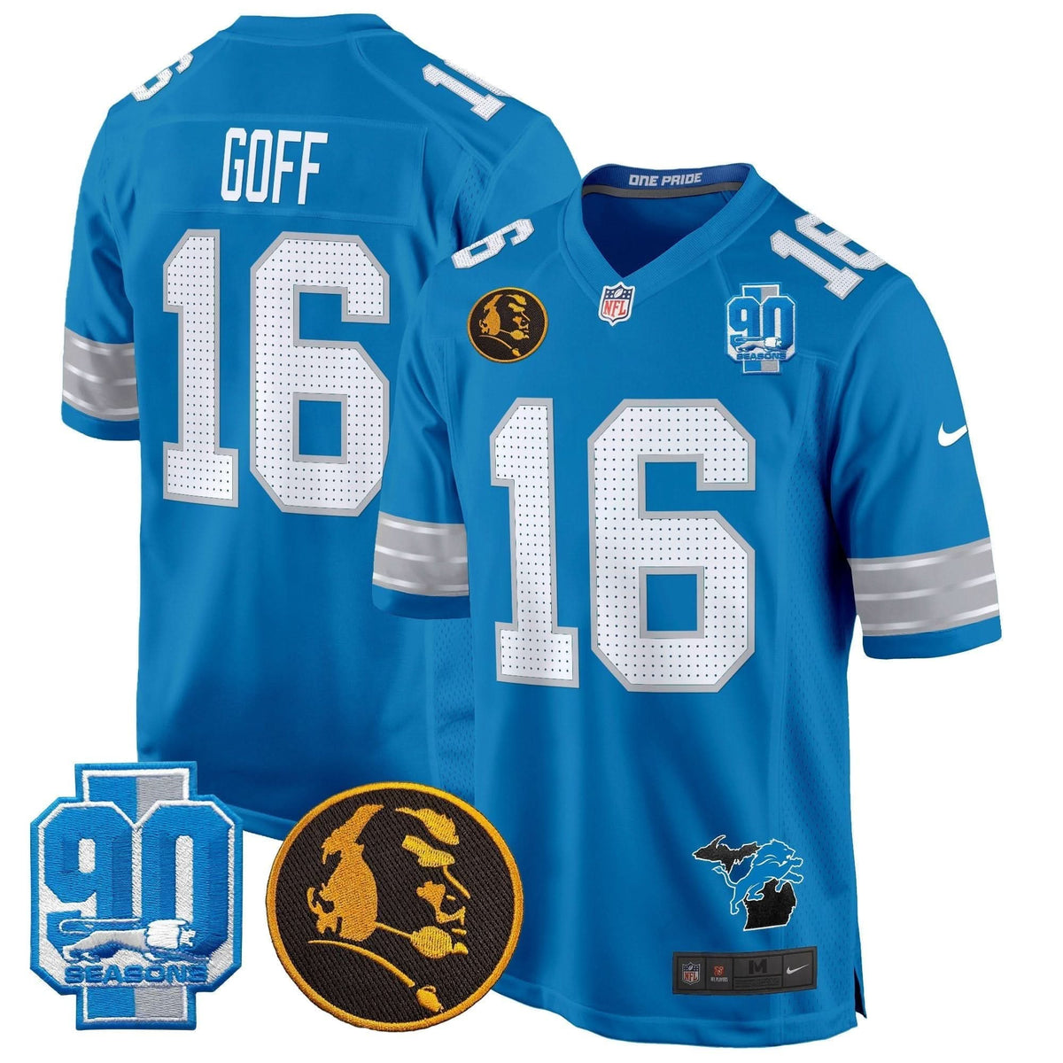 DET 2024 90th & John Madden Patch Game Jersey