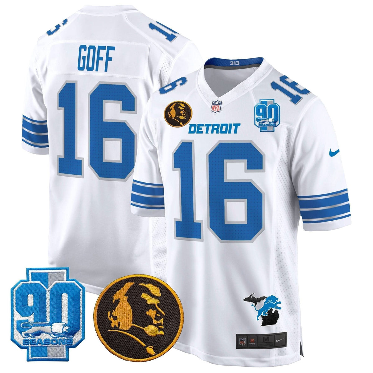 DET 2024 90th & John Madden Patch Game Jersey