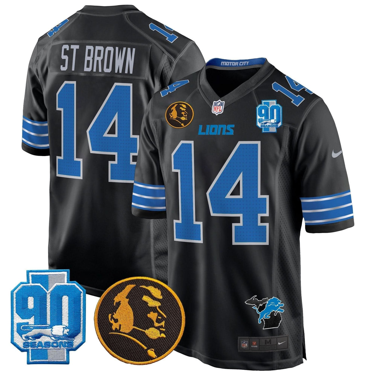 DET 2024 90th & John Madden Patch Game Jersey
