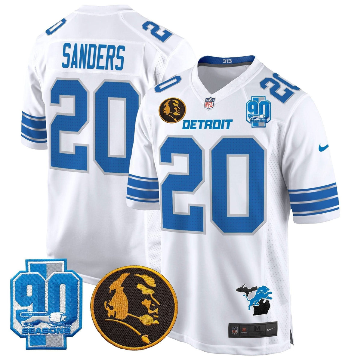 DET 2024 90th & John Madden Patch Game Jersey