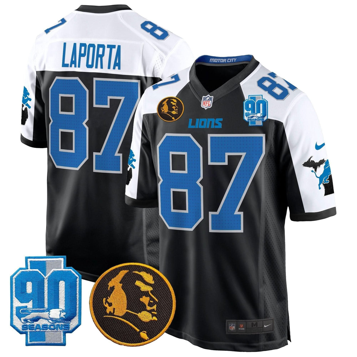 DET 2024 90th & John Madden Patch Game Jersey