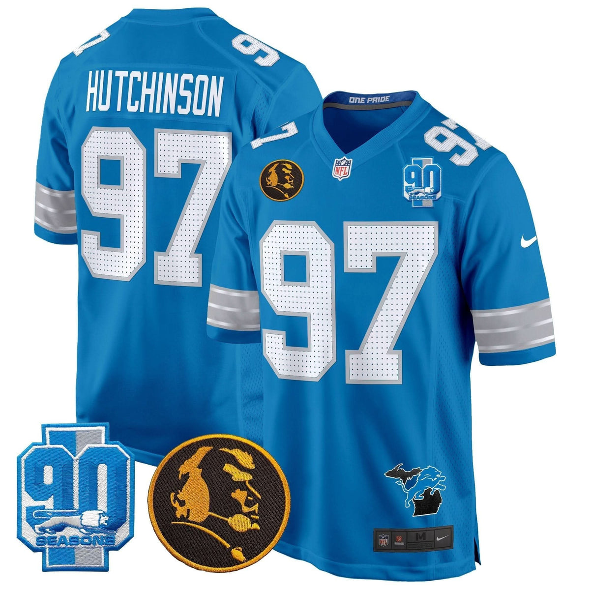 DET 2024 90th & John Madden Patch Game Jersey