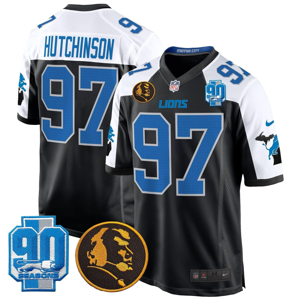 DET 2024 90th & John Madden Patch Game Jersey