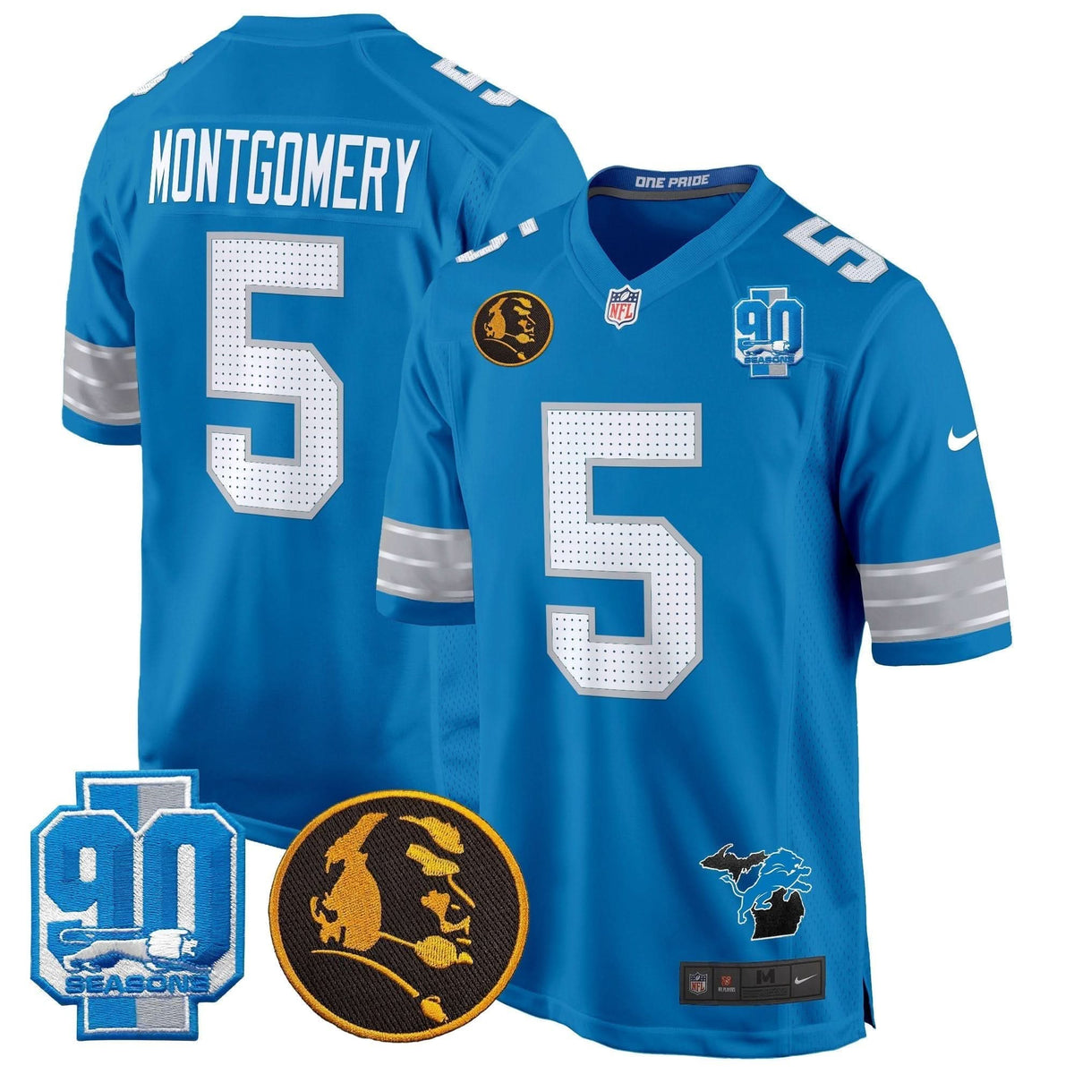 DET 2024 90th & John Madden Patch Game Jersey