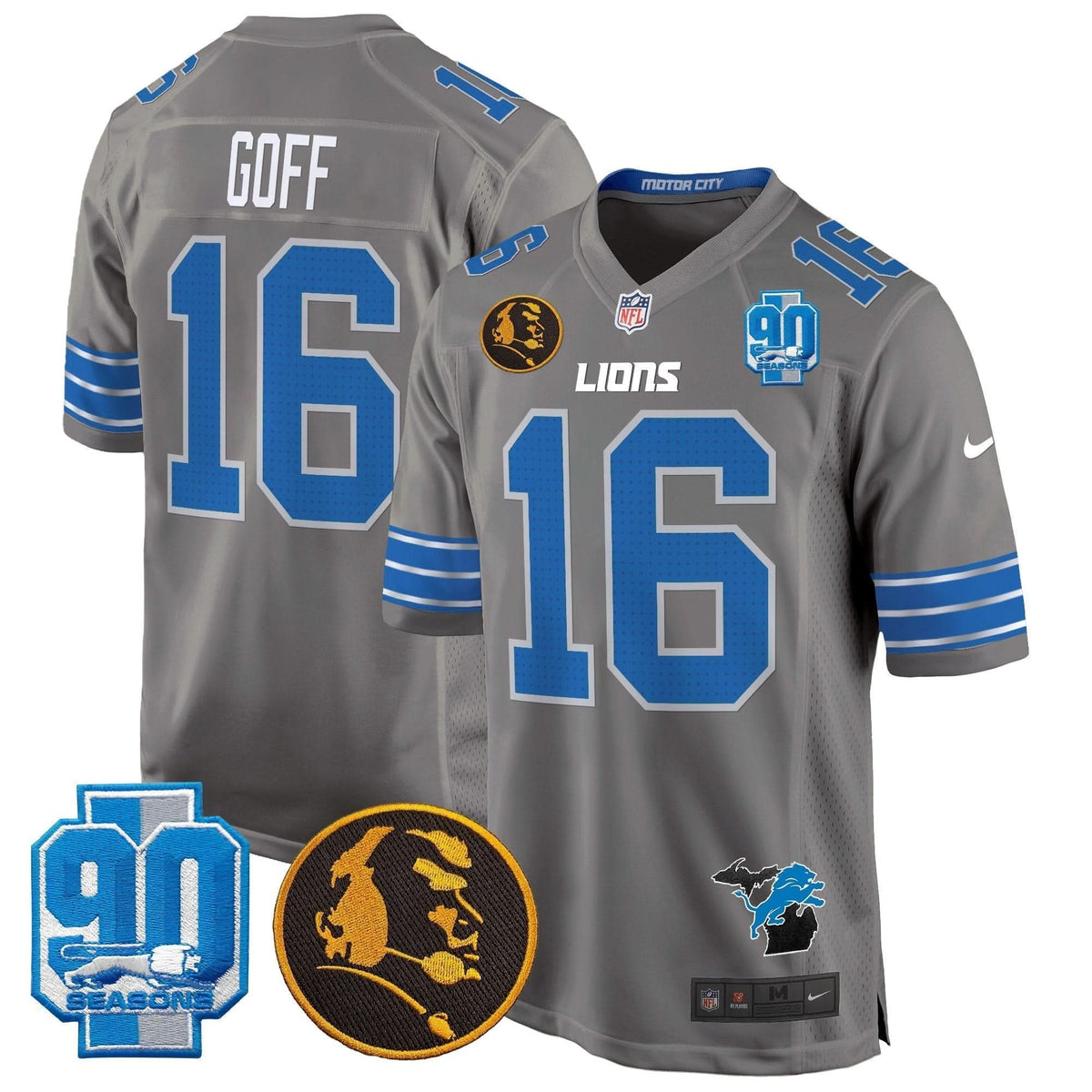 DET 2024 90th & John Madden Patch Game Jersey