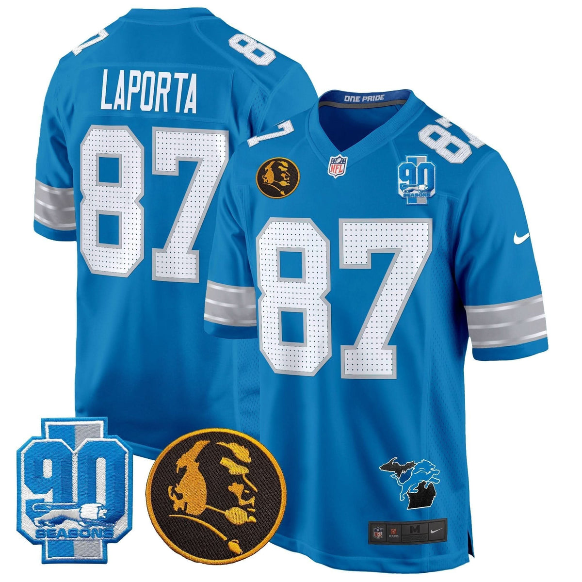 DET 2024 90th & John Madden Patch Game Jersey