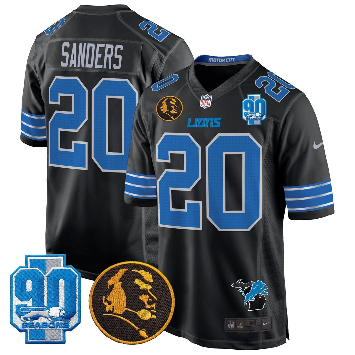 DET 2024 90th & John Madden Patch Game Jersey