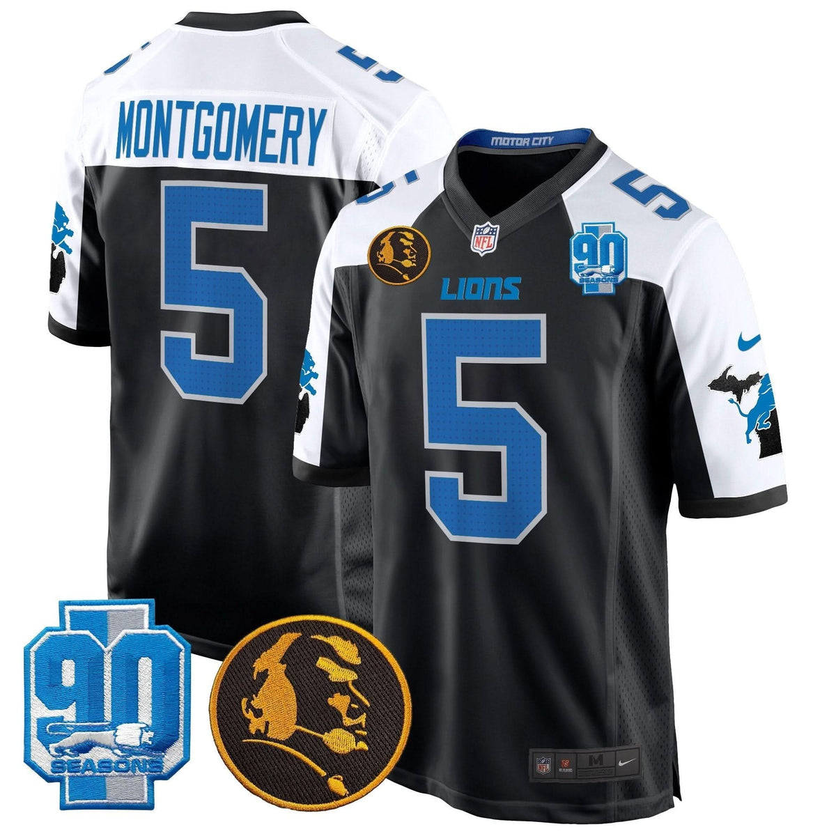 DET 2024 90th & John Madden Patch Game Jersey