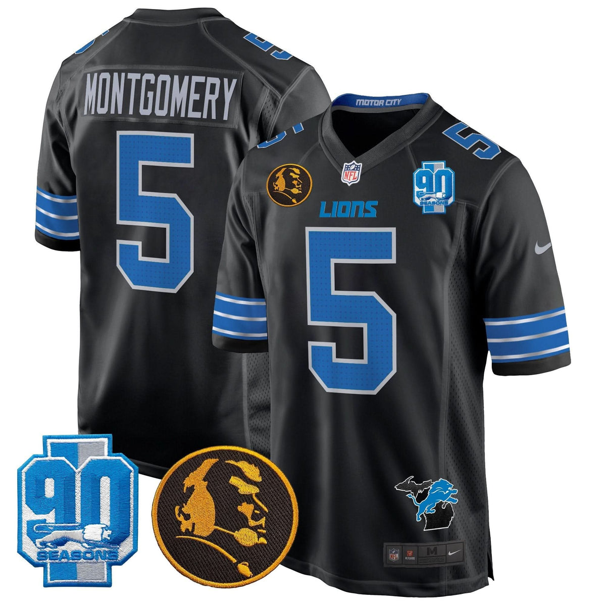 DET 2024 90th & John Madden Patch Game Jersey