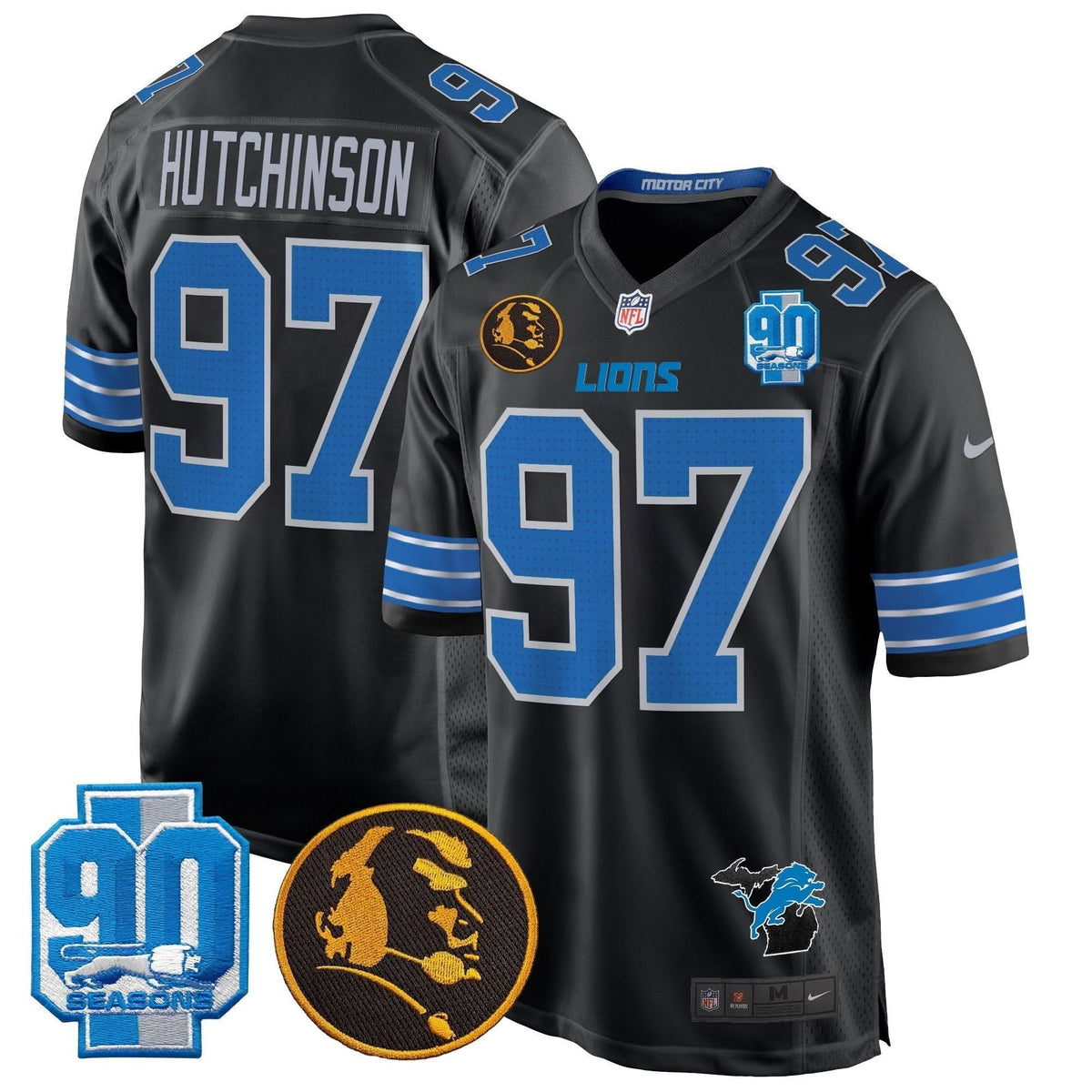 DET 2024 90th & John Madden Patch Game Jersey