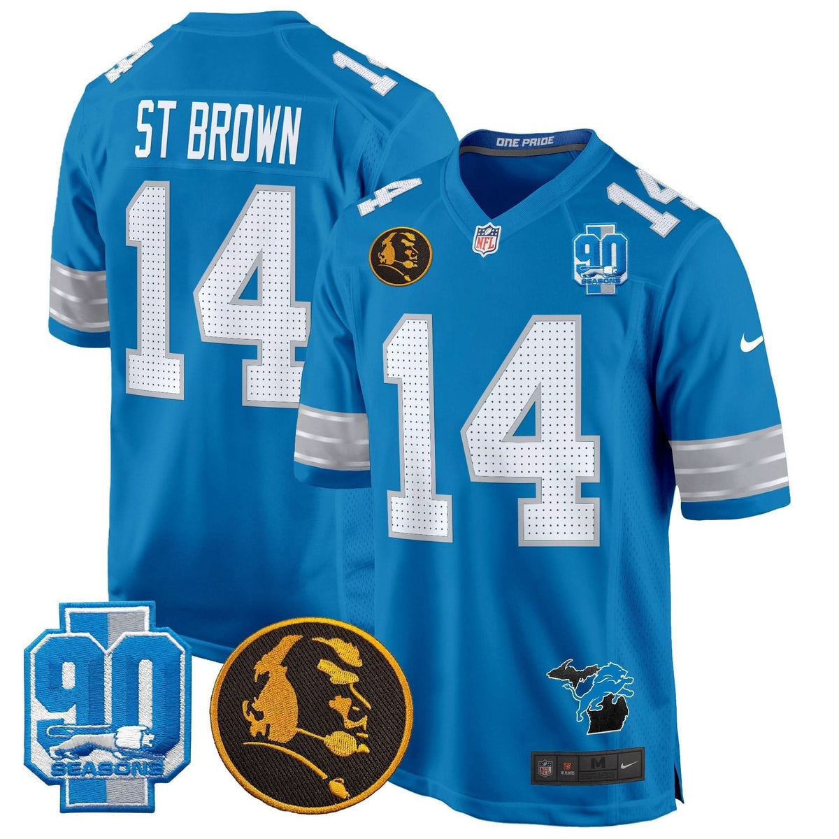 DET 2024 90th & John Madden Patch Game Jersey