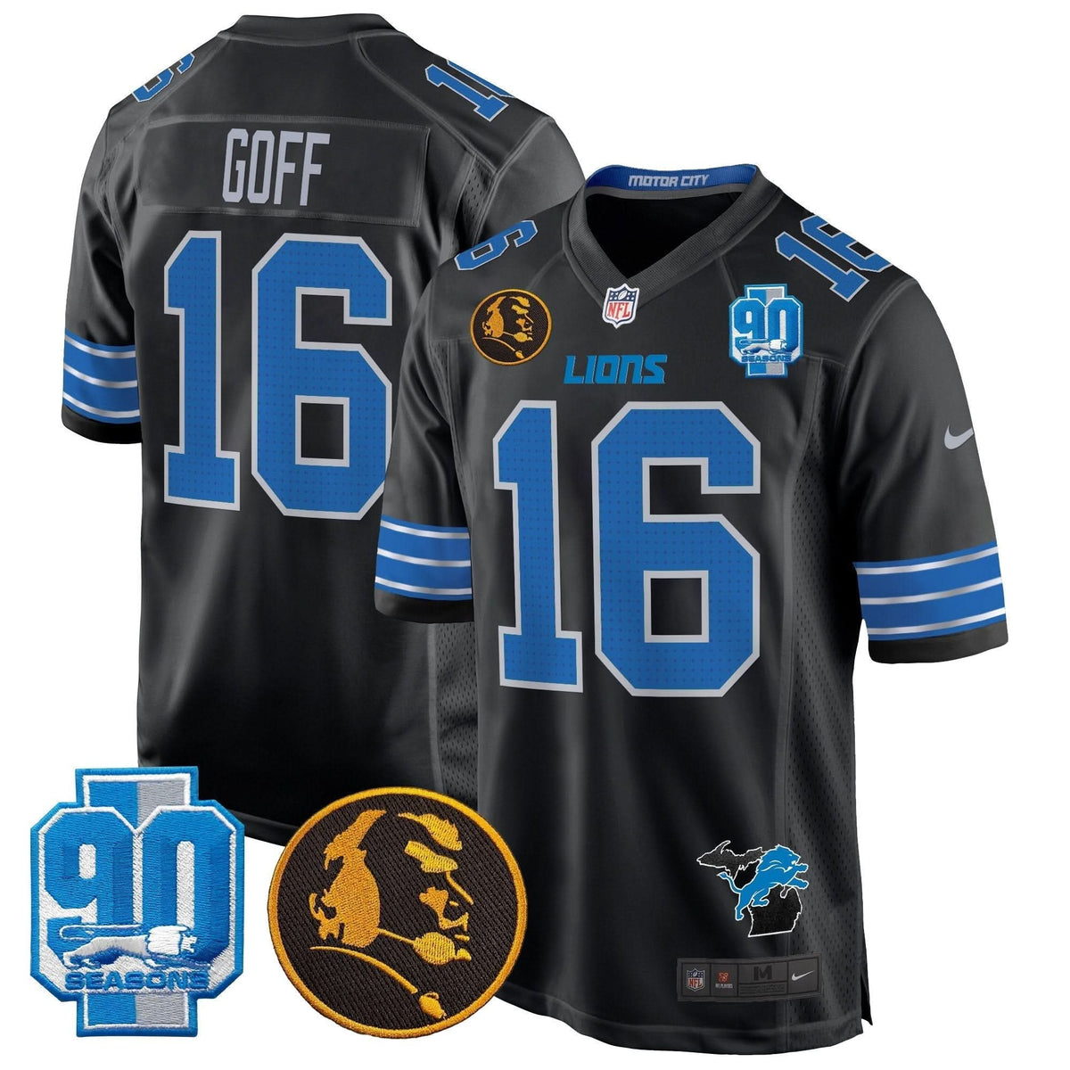DET 2024 90th & John Madden Patch Game Jersey