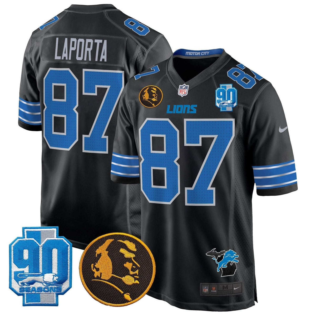 DET 2024 90th & John Madden Patch Game Jersey