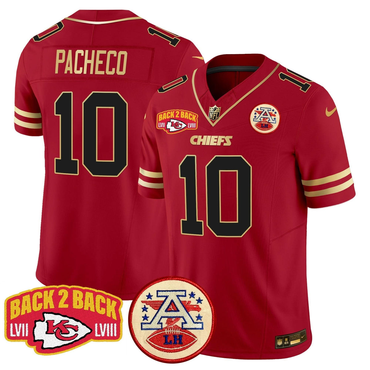 KC Super Back 2 Back Patch Vapor Limited Jersey