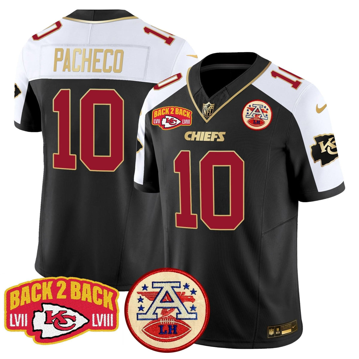 KC Super Back 2 Back Patch Vapor Limited Jersey