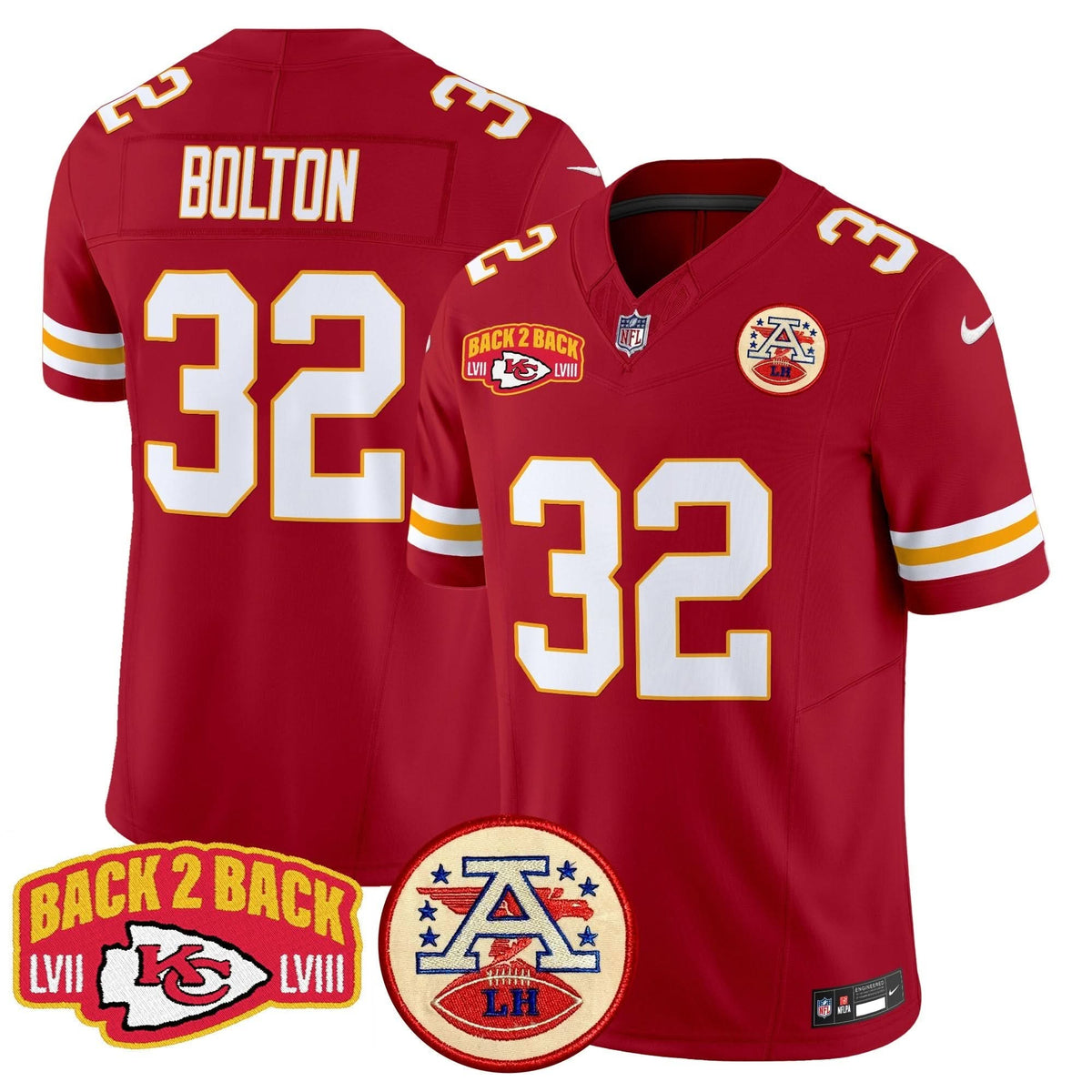 KC Super Back 2 Back Patch Vapor Limited Jersey