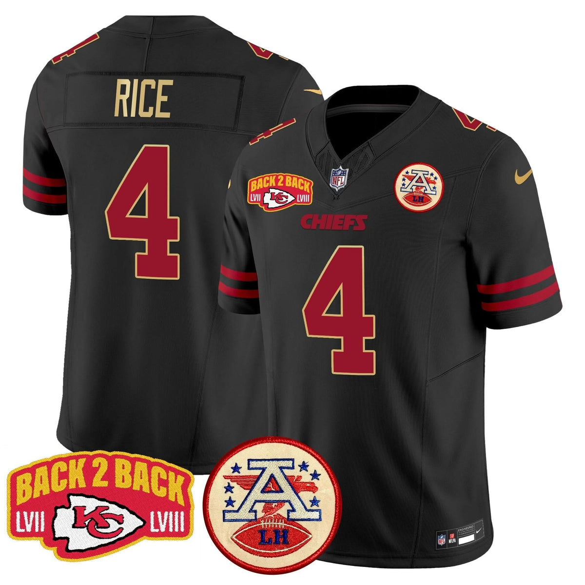 KC Super Back 2 Back Patch Vapor Limited Jersey