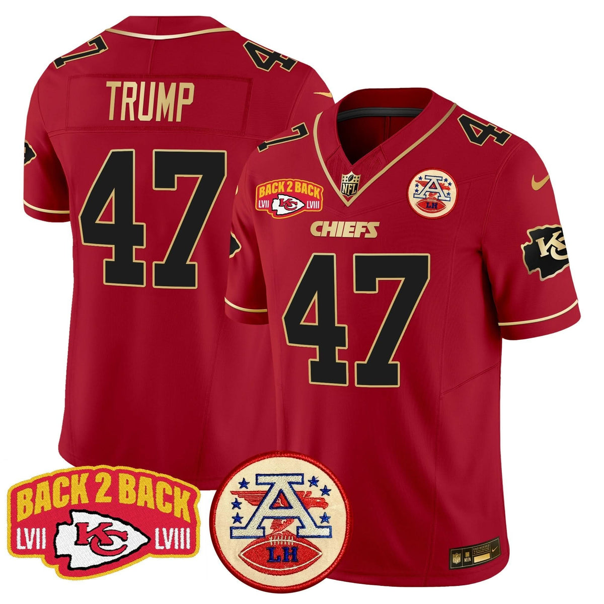 KC Super Back 2 Back Patch Vapor Limited Jersey