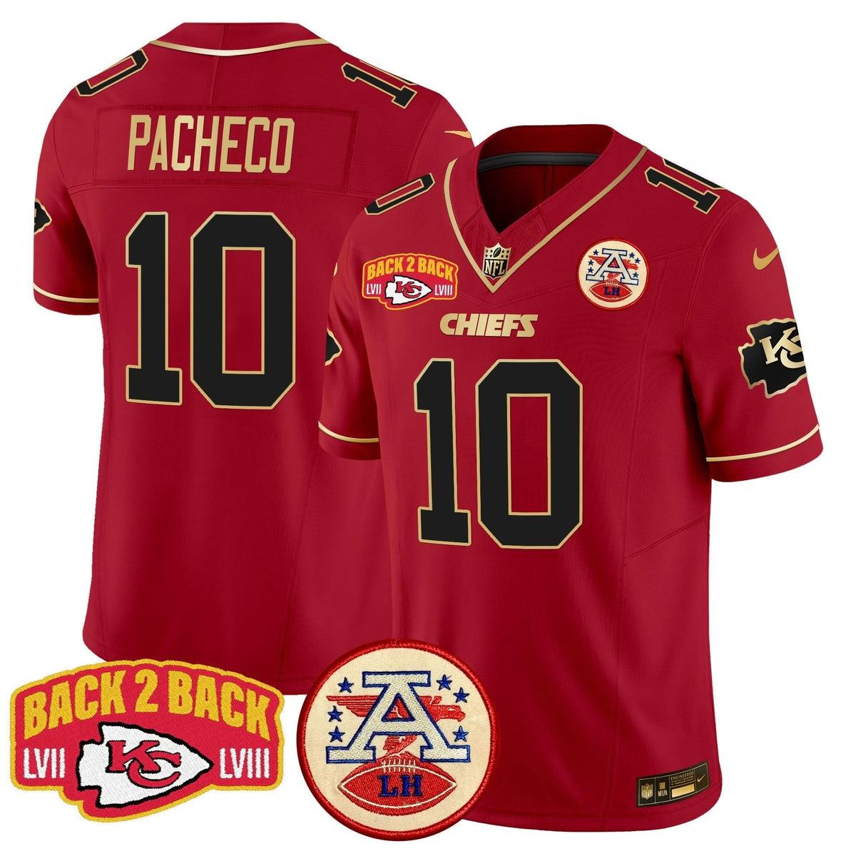 KC Super Back 2 Back Patch Vapor Limited Jersey