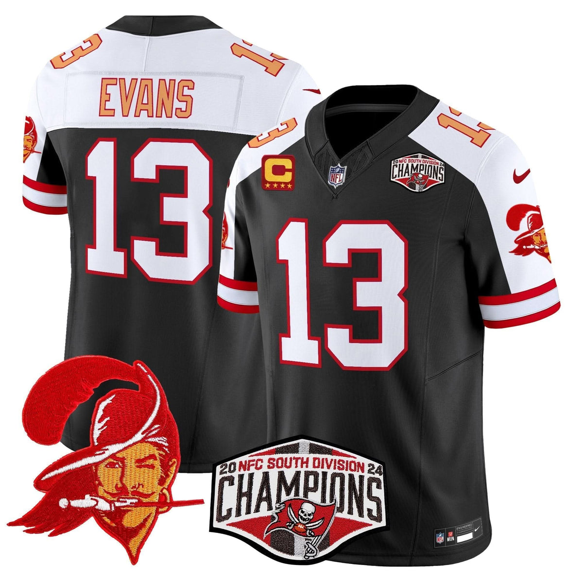 TBB Creamsicle 2024 NFC South Division Champions Patch Vapor Limited Jersey