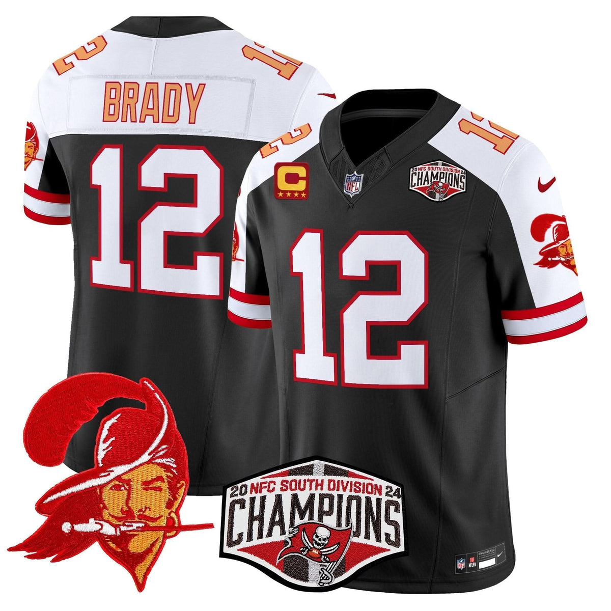 TBB Creamsicle 2024 NFC South Division Champions Patch Vapor Limited Jersey
