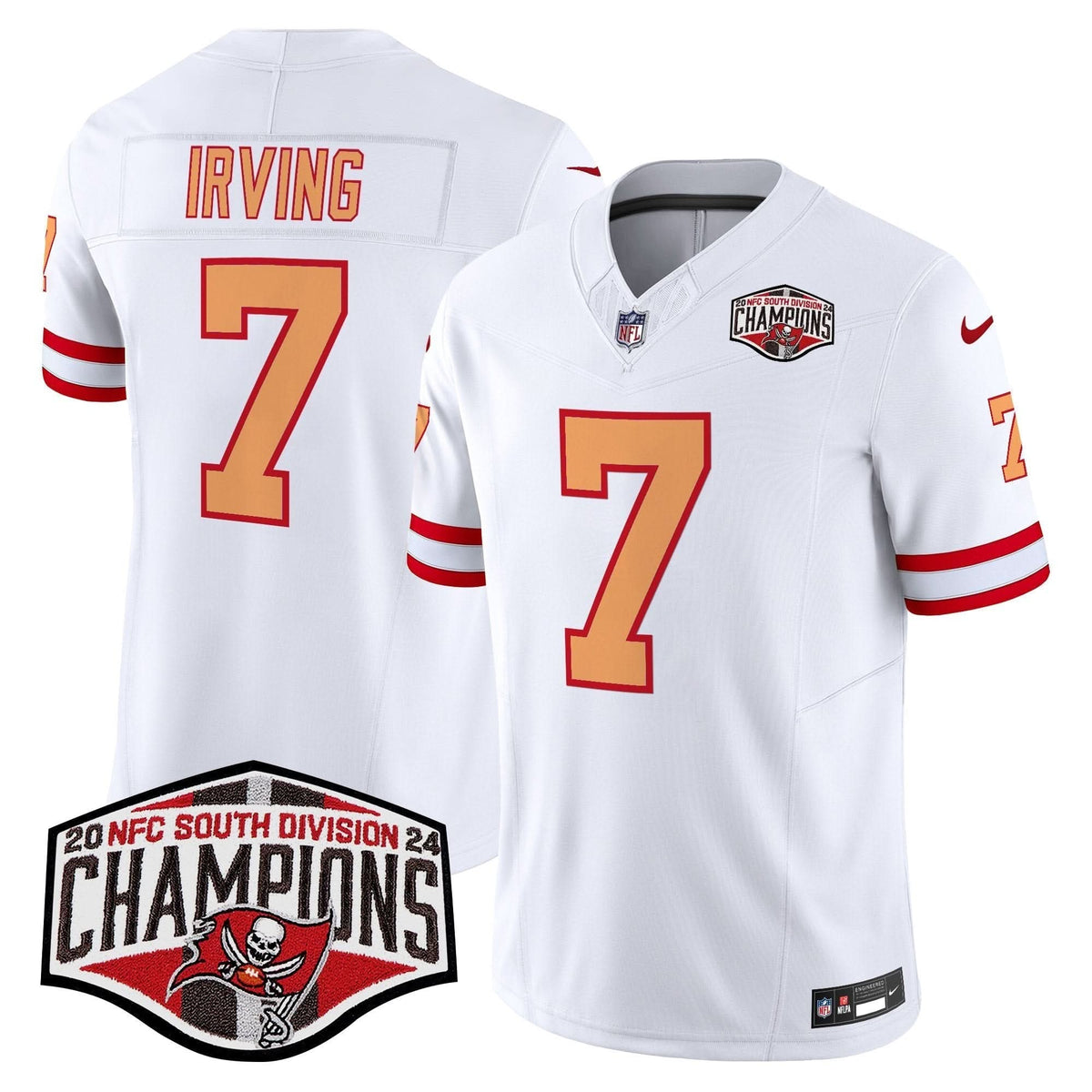 TBB Creamsicle 2024 NFC South Division Champions Patch Vapor Limited Jersey
