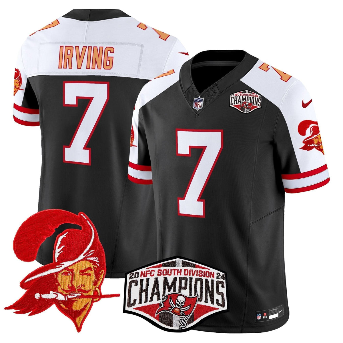 TBB Creamsicle 2024 NFC South Division Champions Patch Vapor Limited Jersey