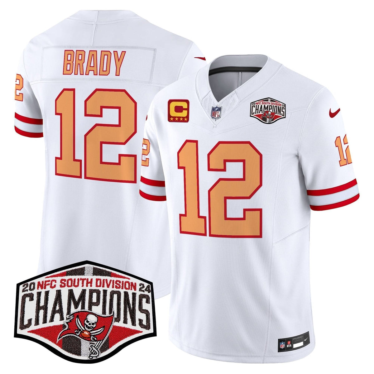 TBB Creamsicle 2024 NFC South Division Champions Patch Vapor Limited Jersey