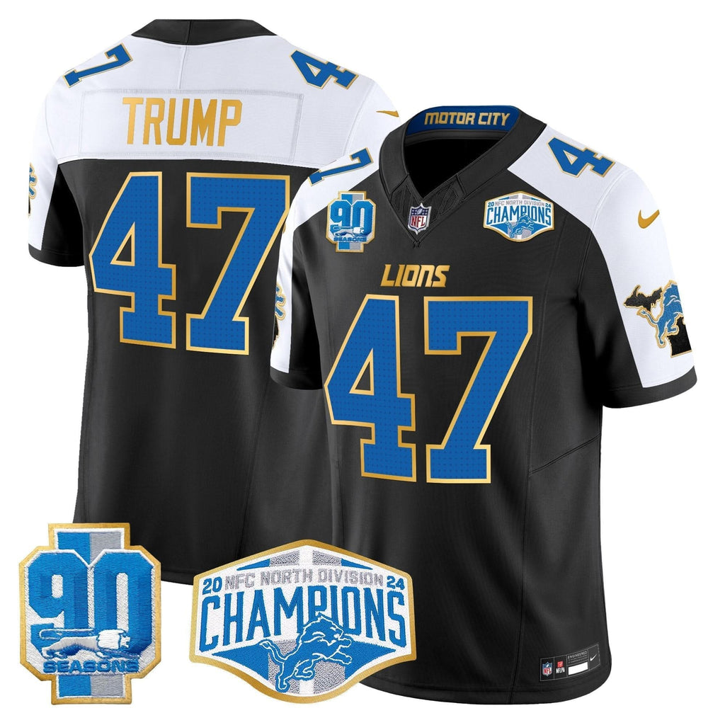 DET 2024 NFC North Division Champions Patch Gold Trim Vapor Limited Jersey