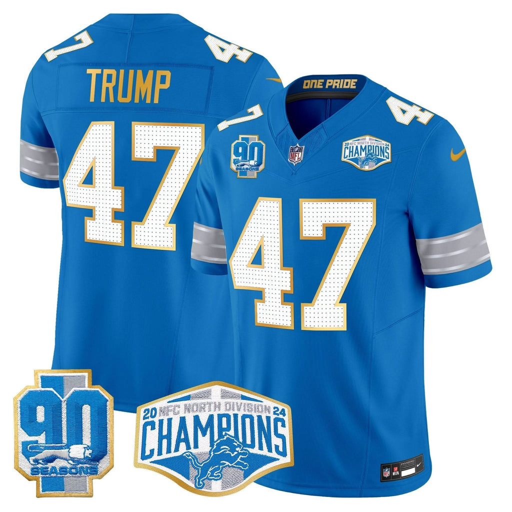 DET 2024 NFC North Division Champions Patch Gold Trim Vapor Limited Jersey