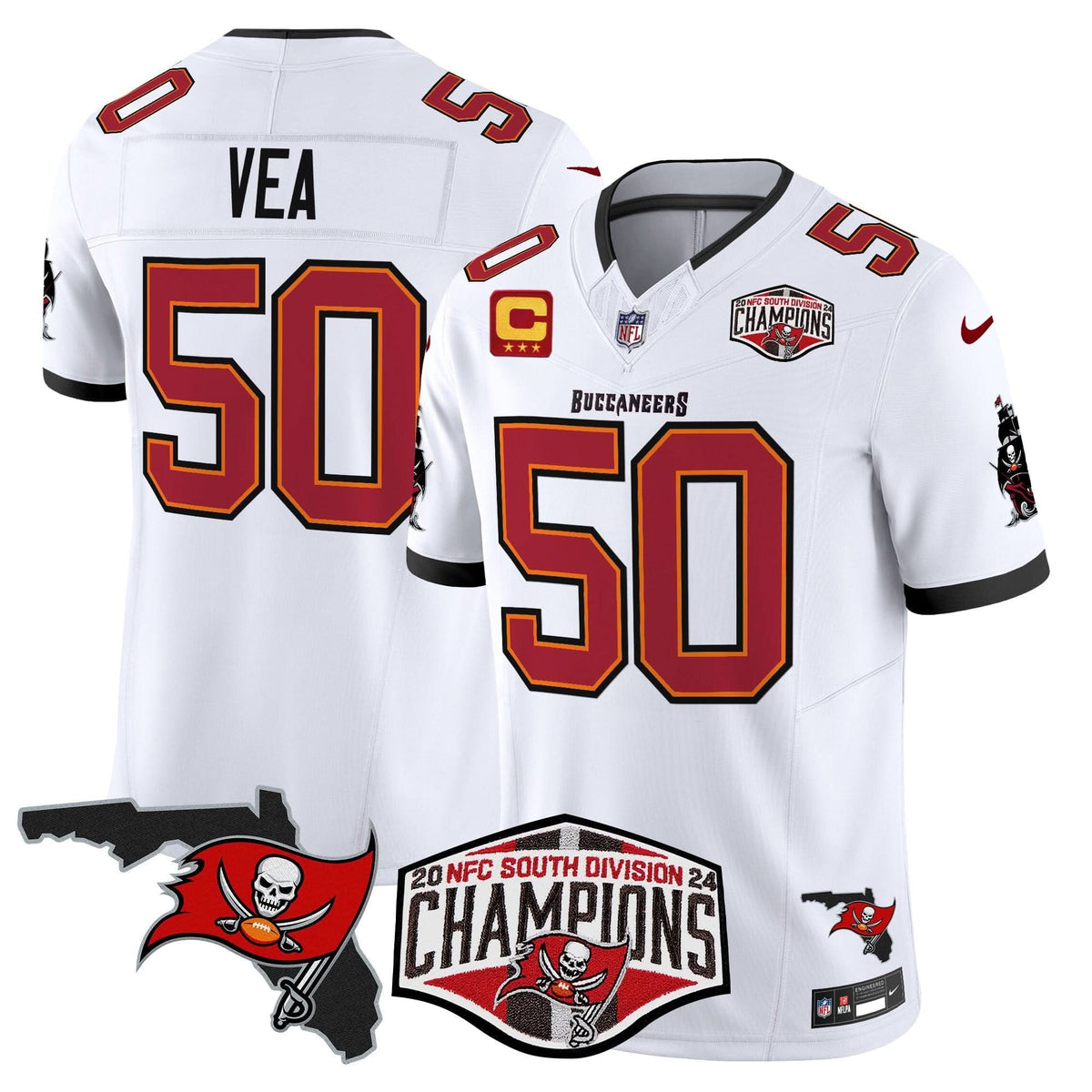 TB 2024 NFC South Division Champions Patch Vapor Limited Jersey