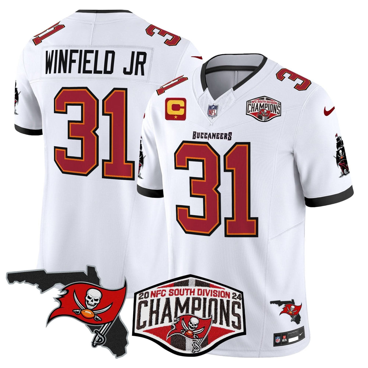 TB 2024 NFC South Division Champions Patch Vapor Limited Jersey