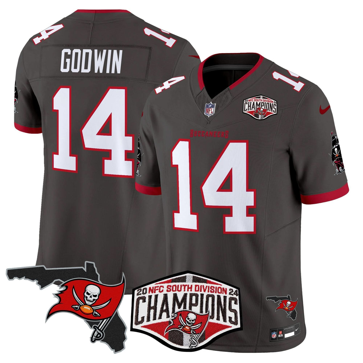 TB 2024 NFC South Division Champions Patch Vapor Limited Jersey