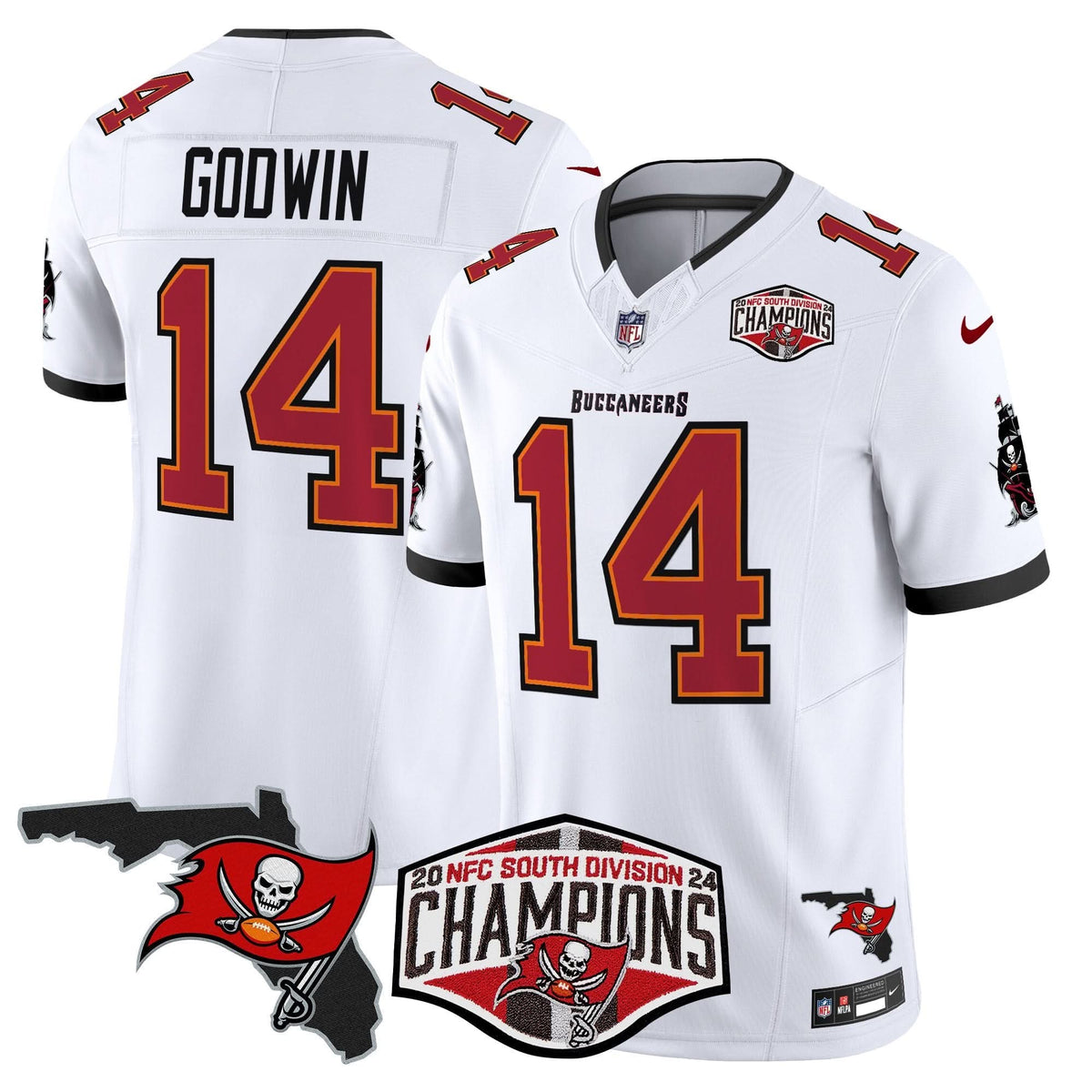 TB 2024 NFC South Division Champions Patch Vapor Limited Jersey