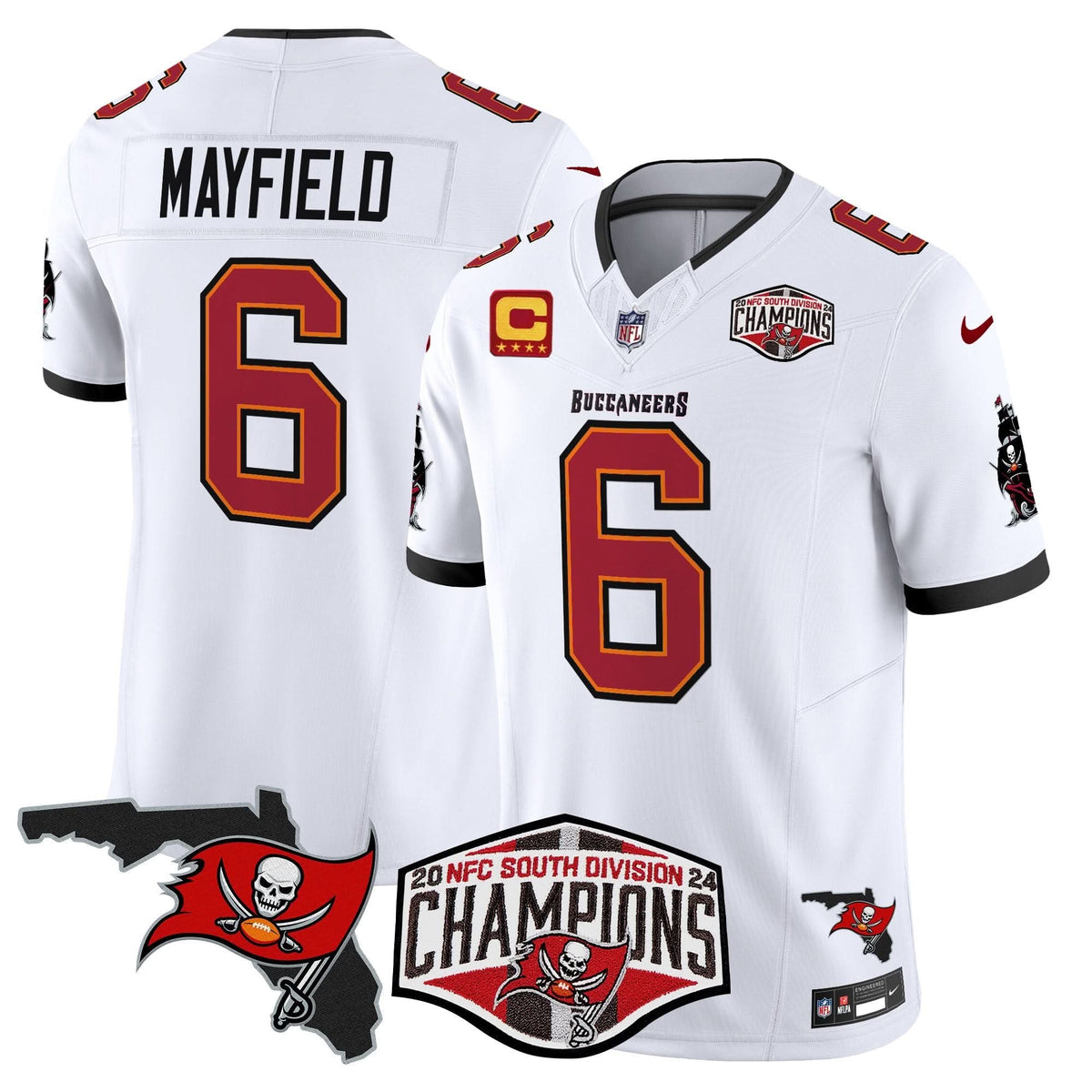 TB 2024 NFC South Division Champions Patch Vapor Limited Jersey