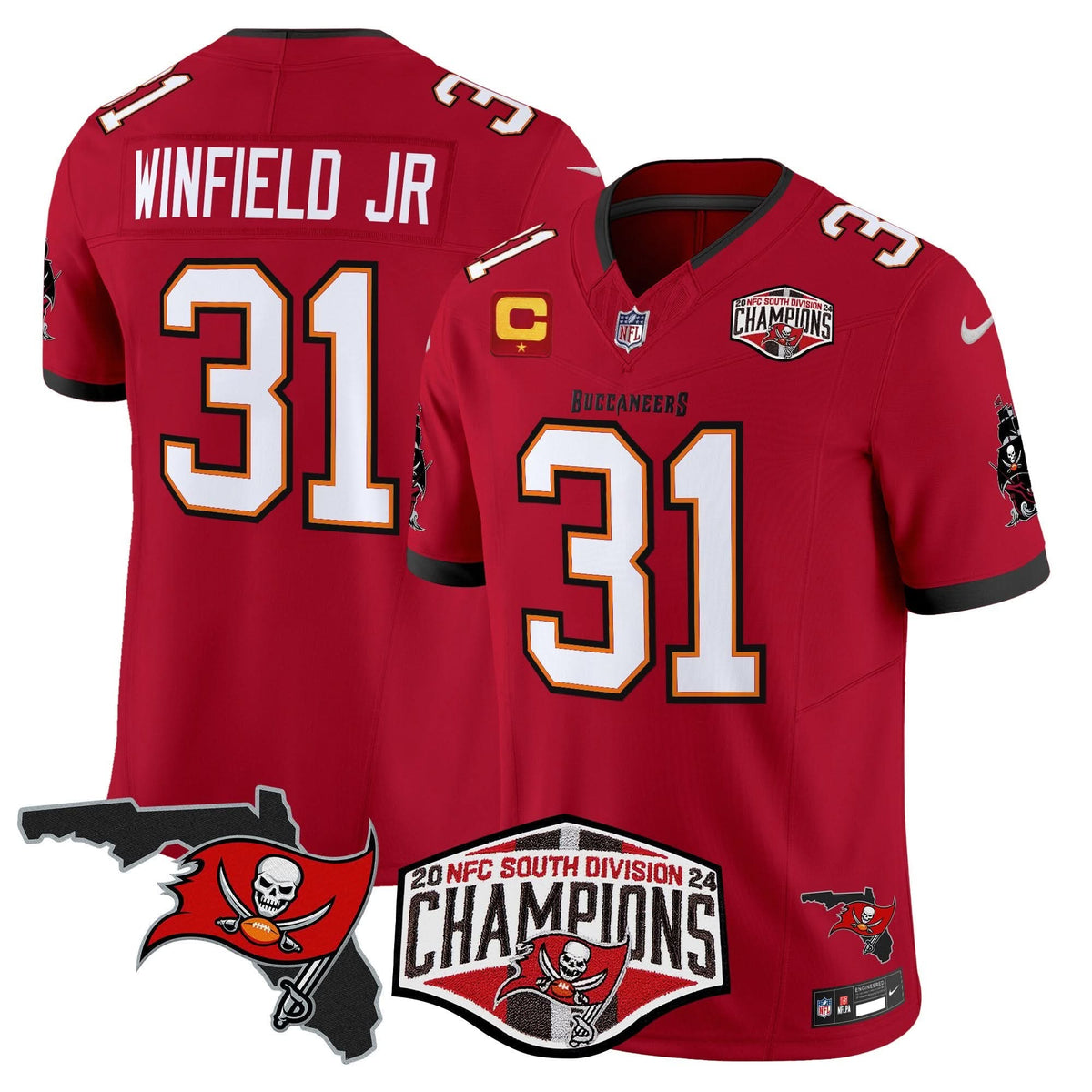 TB 2024 NFC South Division Champions Patch Vapor Limited Jersey