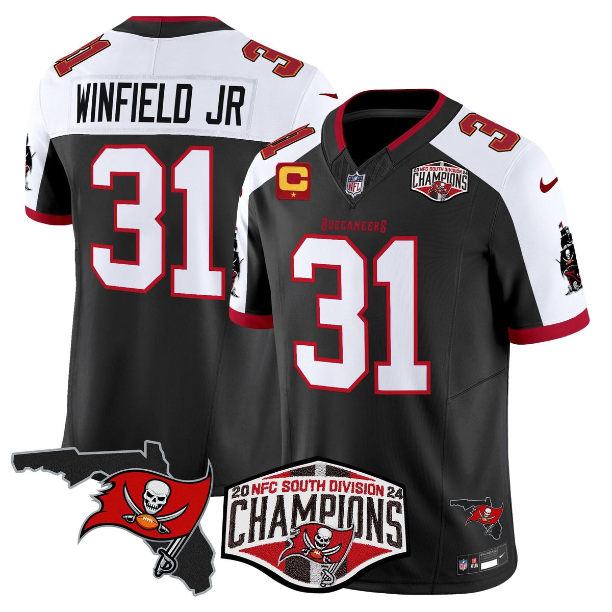 TB 2024 NFC South Division Champions Patch Vapor Limited Jersey