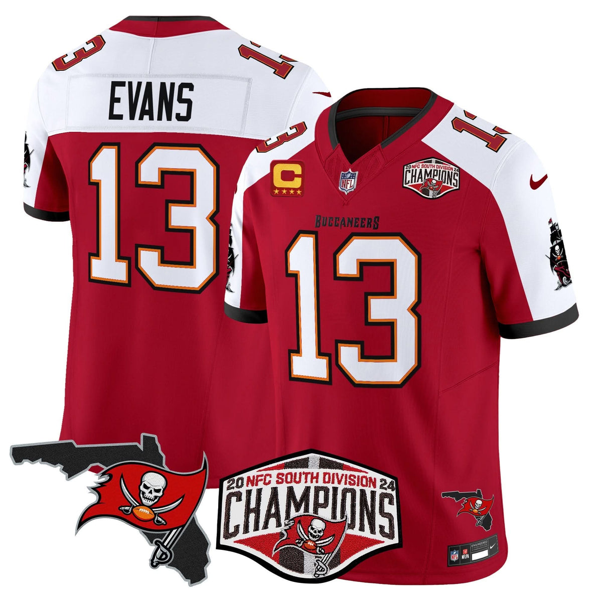 TB 2024 NFC South Division Champions Patch Vapor Limited Jersey