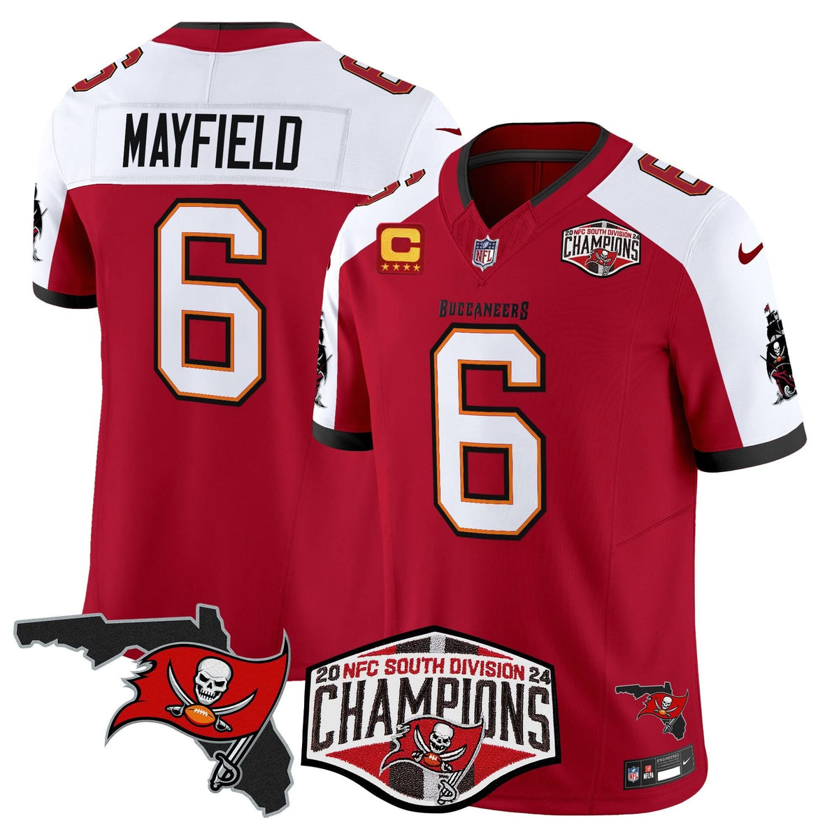 TB 2024 NFC South Division Champions Patch Vapor Limited Jersey