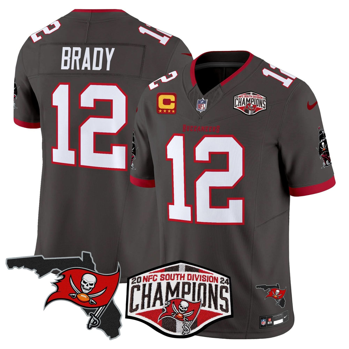 TB 2024 NFC South Division Champions Patch Vapor Limited Jersey