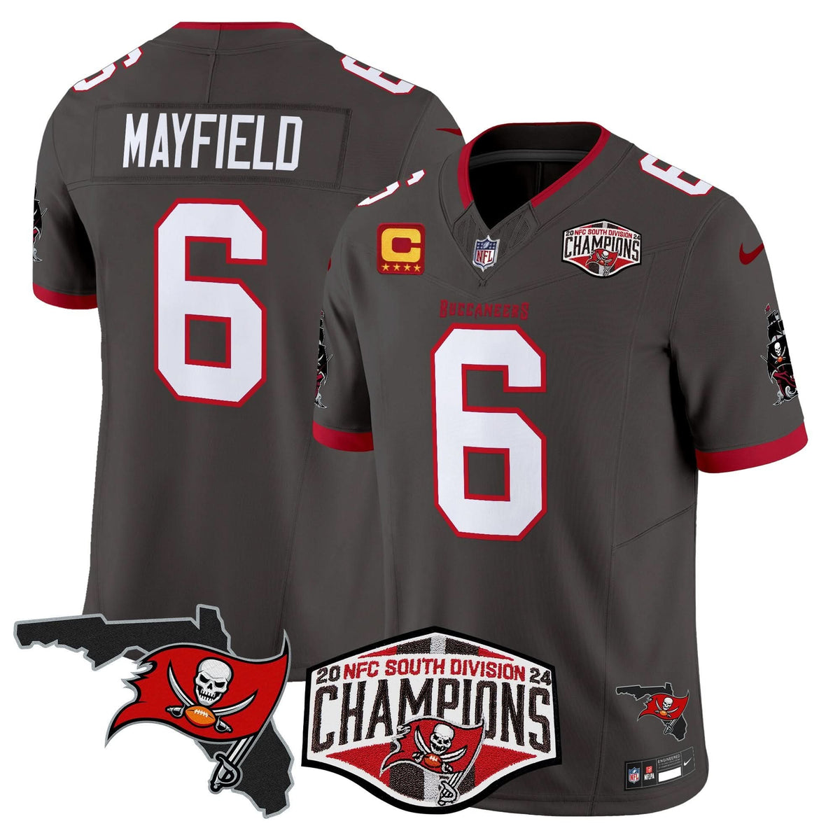 TB 2024 NFC South Division Champions Patch Vapor Limited Jersey
